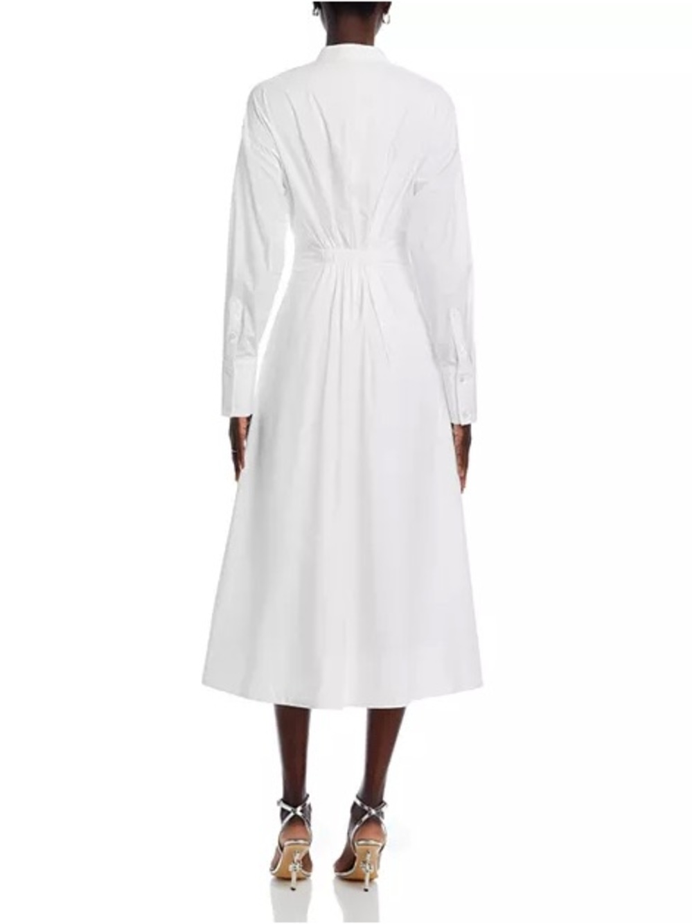 STAUD Lorenza Midi Dress White XL - Picture 4 of 9